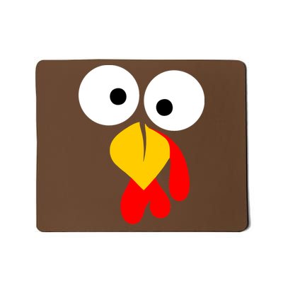 Turkey Face Funny Thanksgiving Day Mousepad