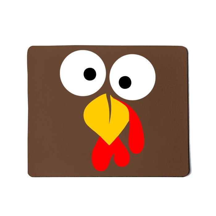 Turkey Face Funny Thanksgiving Day Mousepad