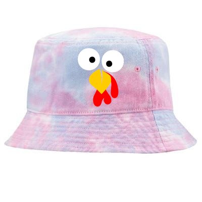 Turkey Face Funny Thanksgiving Day Tie-Dyed Bucket Hat