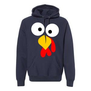 Turkey Face Funny Thanksgiving Day Premium Hoodie