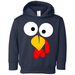 Turkey Face Funny Thanksgiving Day Toddler Hoodie