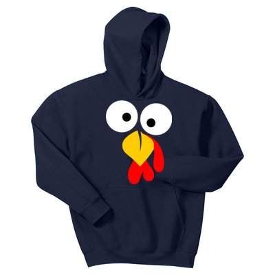 Turkey Face Funny Thanksgiving Day Kids Hoodie