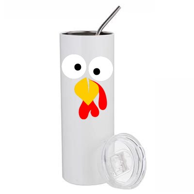 Turkey Face Funny Thanksgiving Day Stainless Steel Tumbler