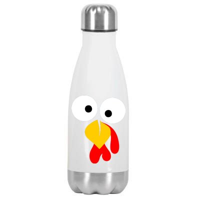 Turkey Face Funny Thanksgiving Day Stainless Steel Insulated Water Bottle