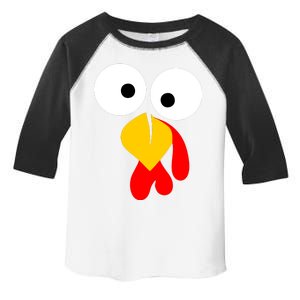 Turkey Face Funny Thanksgiving Day Toddler Fine Jersey T-Shirt