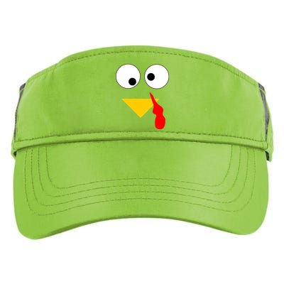 Turkey Face Gobble Thanksgiving Adult Drive Performance Visor