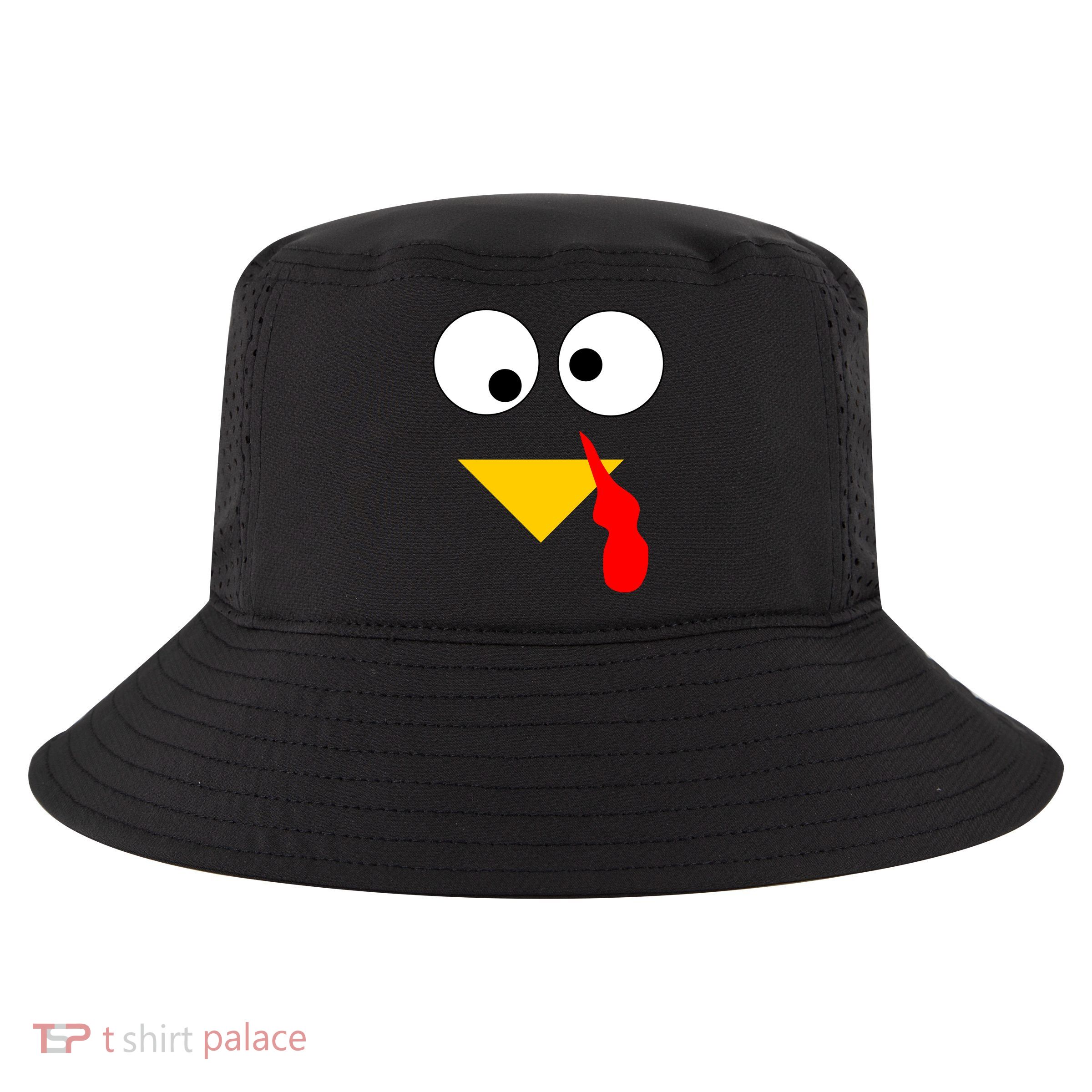 Turkey Face Gobble Thanksgiving Cool Comfort Performance Bucket Hat