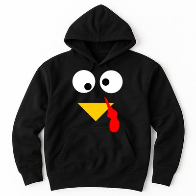 Turkey Face Gobble Thanksgiving Hoodie