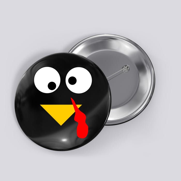 Turkey Face Gobble Thanksgiving Button