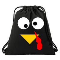 Turkey Face Gobble Thanksgiving Drawstring Bag