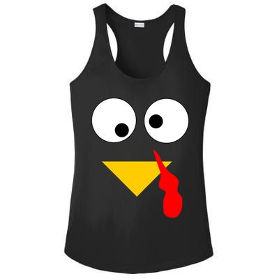 Turkey Face Gobble Thanksgiving Ladies PosiCharge Competitor Racerback Tank