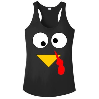 Turkey Face Gobble Thanksgiving Ladies PosiCharge Competitor Racerback Tank