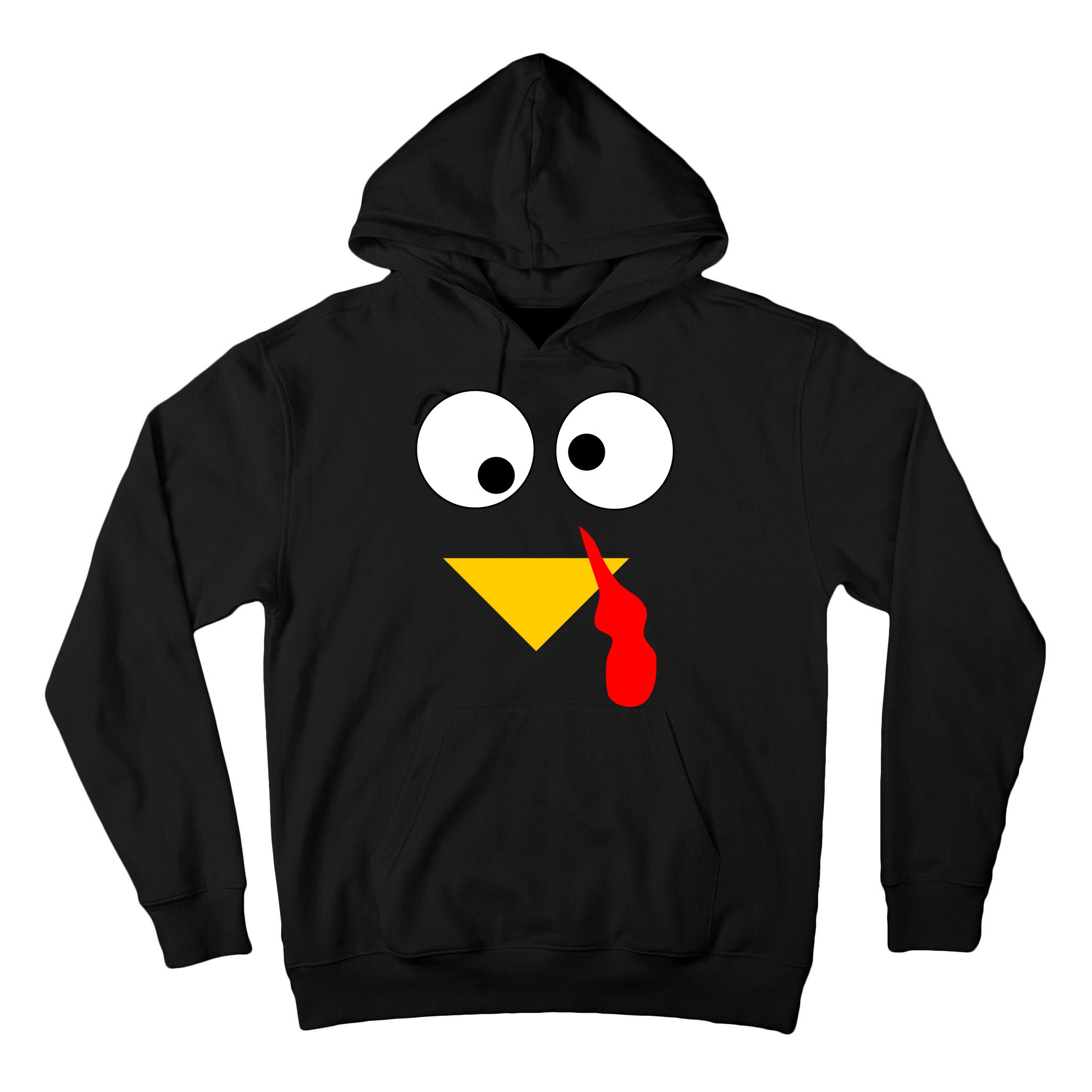 Turkey Face Gobble Thanksgiving Tall Hoodie