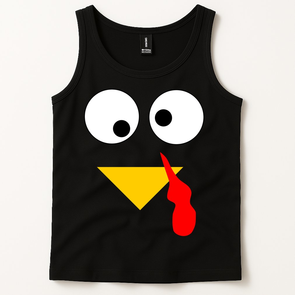 Turkey Face Gobble Thanksgiving Tank Top