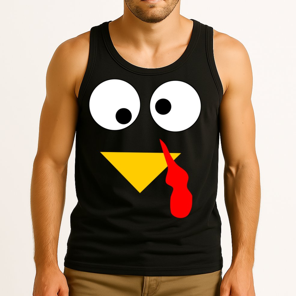 Turkey Face Gobble Thanksgiving Tank Top