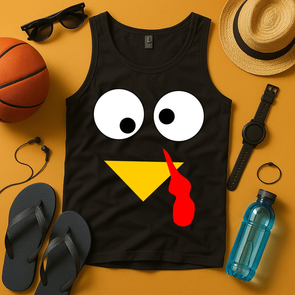 Turkey Face Gobble Thanksgiving Tank Top