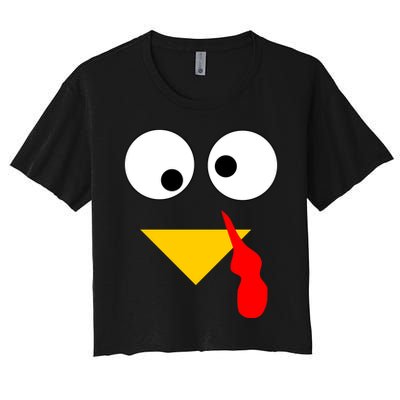 Turkey Face Gobble Thanksgiving Crop Top