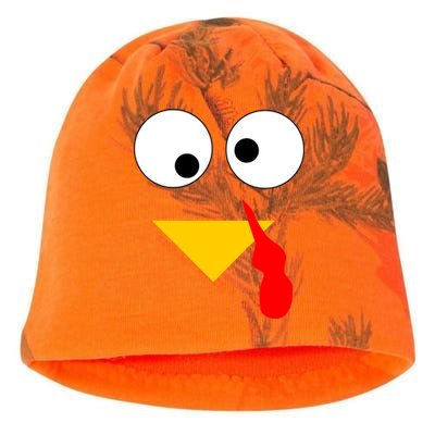 Turkey Face Gobble Thanksgiving Kati - Camo Knit Beanie