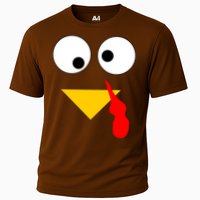 Turkey Face Gobble Thanksgiving Cooling Performance Crew T-Shirt