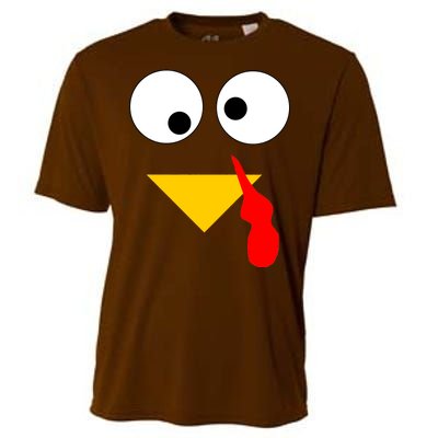 Turkey Face Gobble Thanksgiving Cooling Performance Crew T-Shirt