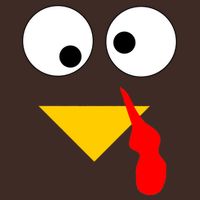 Turkey Face Gobble Thanksgiving Cooling Performance Crew T-Shirt