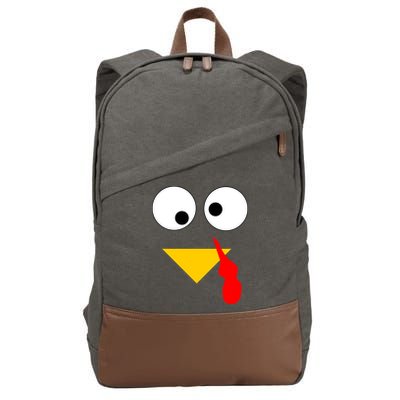 Turkey Face Gobble Thanksgiving Cotton Canvas Backpack