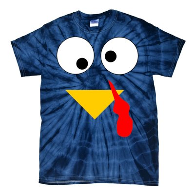 Turkey Face Gobble Thanksgiving Tie-Dye T-Shirt