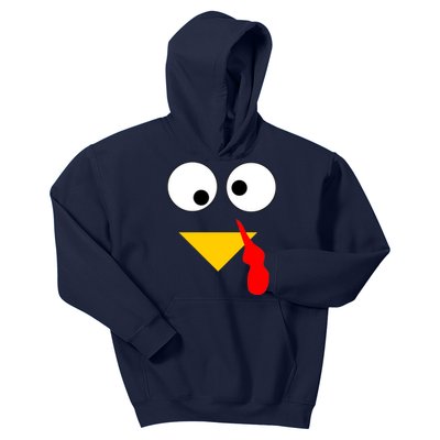 Turkey Face Gobble Thanksgiving Kids Hoodie