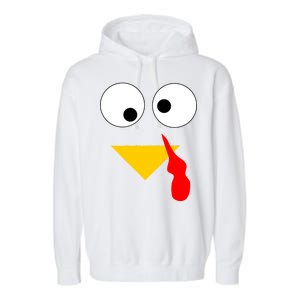 Turkey Face Gobble Thanksgiving Garment-Dyed Fleece Hoodie