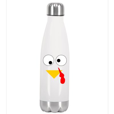 Turkey Face Gobble Thanksgiving Stainless Steel Insulated Water Bottle