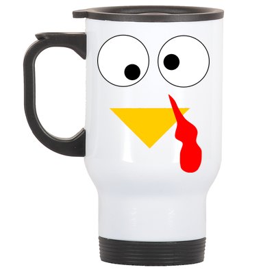 Turkey Face Gobble Thanksgiving Stainless Steel Travel Mug