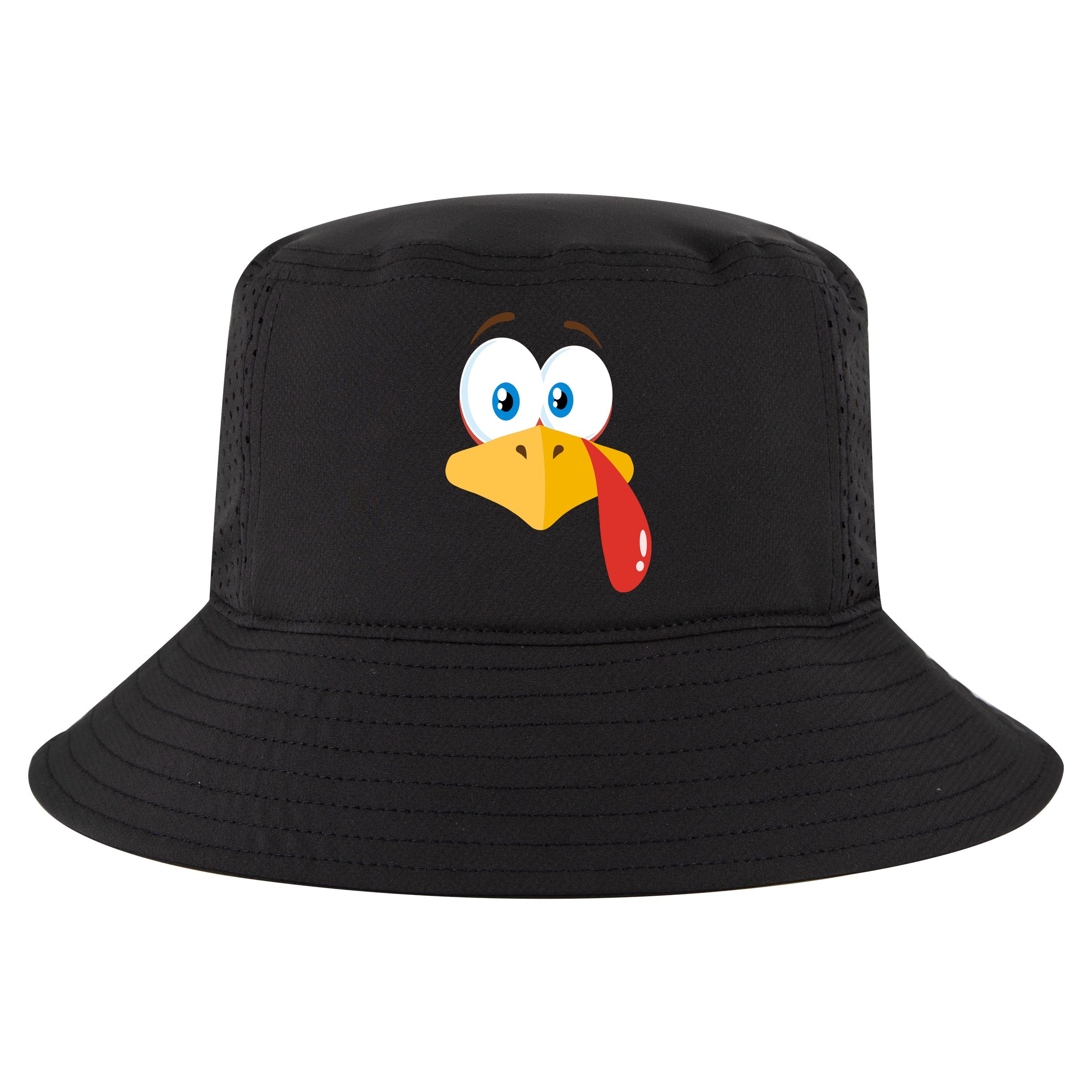 Turkey Face Pilgrim Funny Cute Cool Comfort Performance Bucket Hat