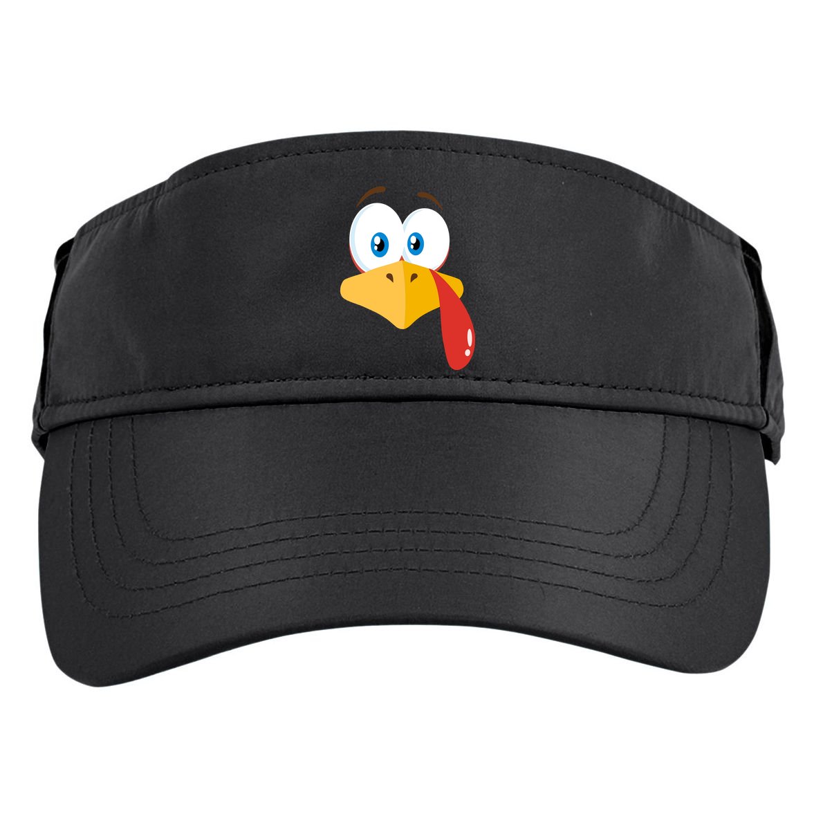 Turkey Face Pilgrim Funny Cute Adult Drive Performance Visor