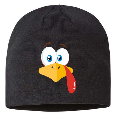 Turkey Face Pilgrim Funny Cute Sustainable Beanie