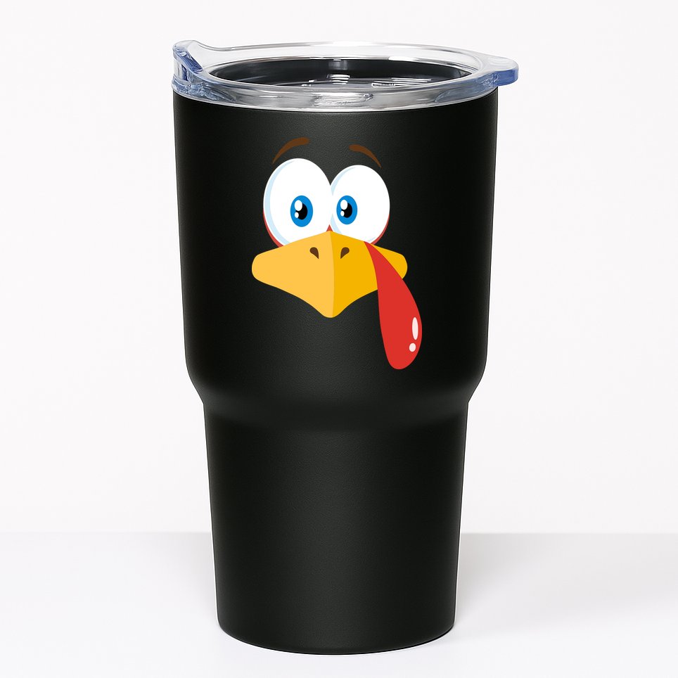 Turkey Face Pilgrim Funny Cute Tumbler