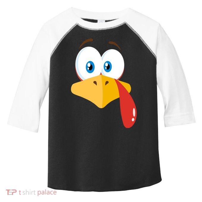 Turkey Face Pilgrim Funny Cute Toddler Fine Jersey T-Shirt