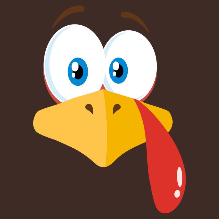 Turkey Face Pilgrim Funny Cute Cooling Performance Crew T-Shirt