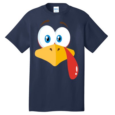 Turkey Face Pilgrim Funny Cute Tall T-Shirt