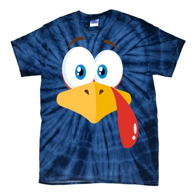 Turkey Face Pilgrim Funny Cute Tie-Dye T-Shirt