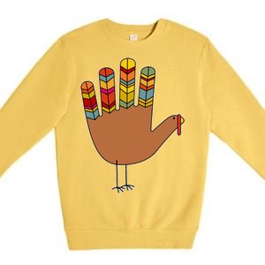 Turkey Hand High Five Premium Crewneck Sweatshirt