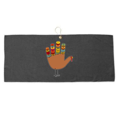 Turkey Hand High Five Large Microfiber Waffle Golf Towel