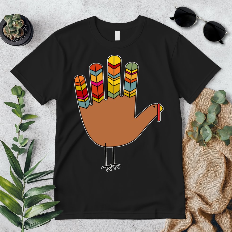 Turkey Hand High Five Premium T-Shirt