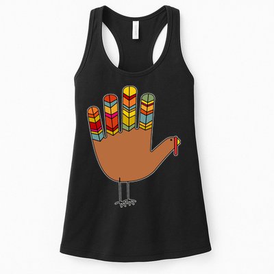 Turkey Hand High Five Womens Tank Top