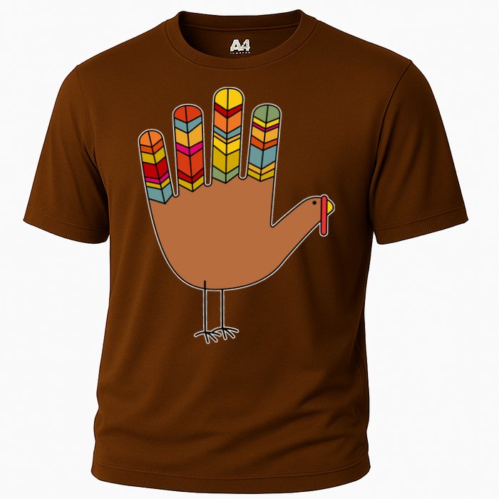Turkey Hand High Five Cooling Performance Crew T-Shirt