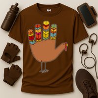 Turkey Hand High Five Cooling Performance Crew T-Shirt