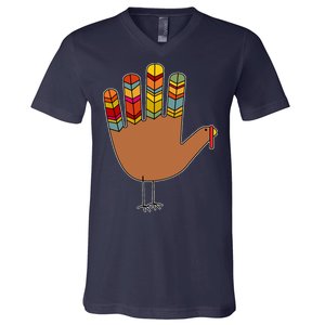 Turkey Hand High Five V-Neck T-Shirt