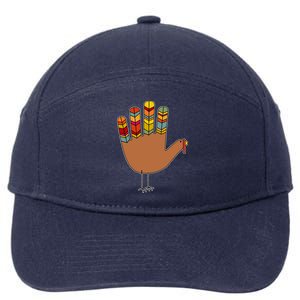 Turkey Hand High Five 7-Panel Snapback Hat