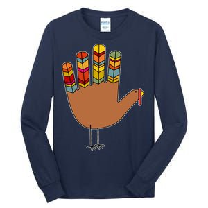 Turkey Hand High Five Tall Long Sleeve T-Shirt