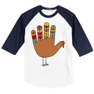 Turkey Hand High Five Baseball Sleeve Shirt