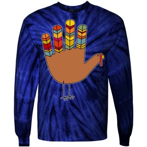 Turkey Hand High Five Tie-Dye Long Sleeve Shirt